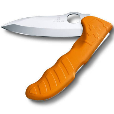 Нож охотника 130мм Hunter Pro One-hand блокировка лезвия с нейлоновым чехлом оранжевый