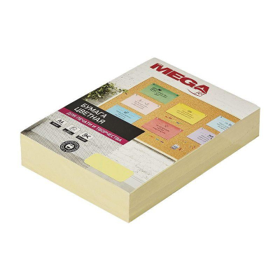 Бумага цветная A4 ProMEGA jet 160г пастель желтая 250л