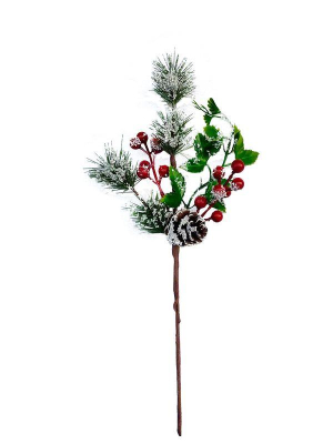 Ветка декоративная 38х14см Снежная
