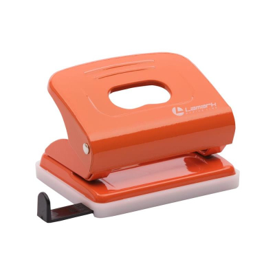 Дырокол  20л Lamark 'Metallic' металлический оранжевый