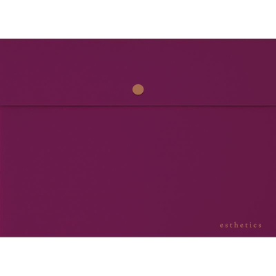 Папка-конверт на кнопке A4 deVENTE пластиковая 350мкм 'Esthetics' фактура 'soft-touch' бургунди