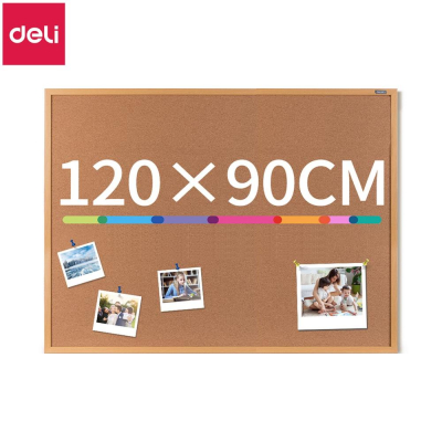 Доска пробковая 120х90см Deli деревянная рамка