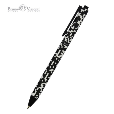 Ручка шариковая автоматическая BrunoVisconti® 0.5мм 'ArtClick' синяя 'Пиксели'