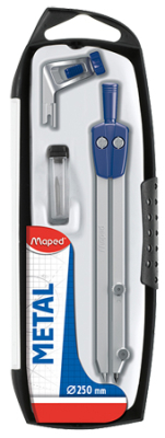 Готовальня&nbsp;&nbsp;3 предмета Maped Start Metal в ударопрочном футляре