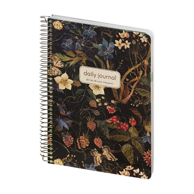 Ежедневник A5 BrunoVisconti® 'Cute diary' 272стр твердая обложка на спирали 'Flora' Лесные ягоды