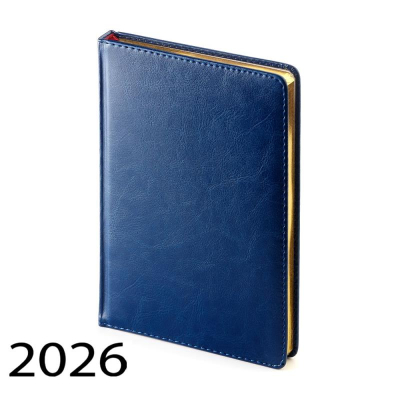 Ежедневник 2026 A5 BrunoVisconti® 'Sidney Nebraska' 336стр твердая обложка искусственная кожа синий