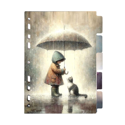 Разделители для тетради на кольцах A5&nbsp;&nbsp;5л deVENTE 'Cat Story' полипропилен