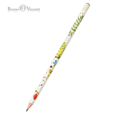 Карандаш BrunoVisconti® 'Flora' HB трехгранный корпус 'Луговые травы'