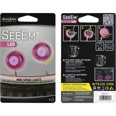 Светящийся LED-маркер на спицы велосипеда Nite Ize See'Em&nbsp;&nbsp;2шт розовый