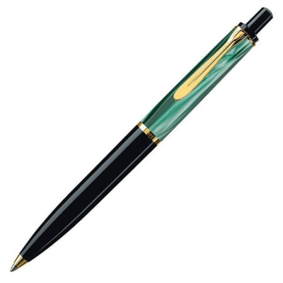Ручка шариковая Pelikan Elegance Classic K200 Green-Marbled GT Medium черные чернила