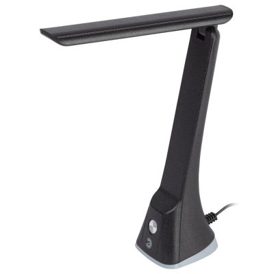 Светильник настольный LED 11W ЭРА 6000K яркий белый свет на подставке черный