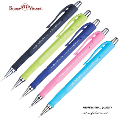 Карандаш автоматический 0.5мм BrunoVisconti® 'CityGraphix' 5 цветов корпуса ассорти