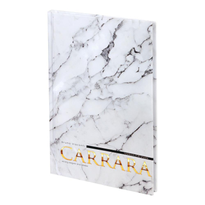 Тетрадь A5&nbsp;&nbsp;80л клетка на сшивке Альт® твердая глянцевая обложка 'Carrara' White