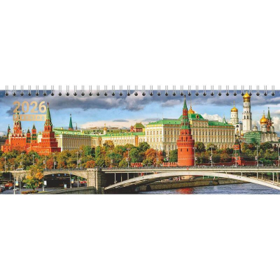 Планинг  2026  30х10см Lamark 128стр на гребне картонная обложка 'Москва'