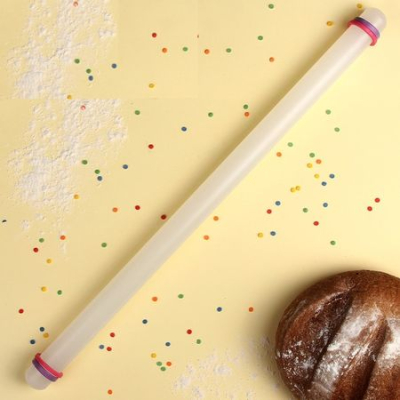 Скалка пластиковая с ограничителями 49.5х3см