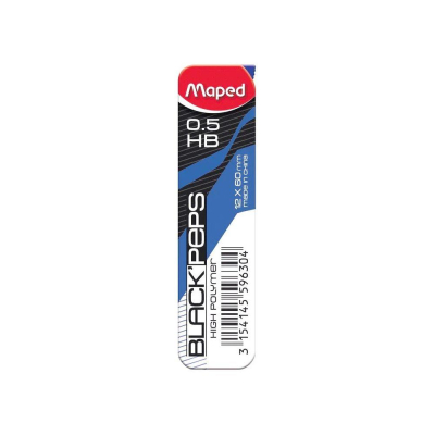 Грифель 0.5мм HB Maped 'Black'Peps' 12шт