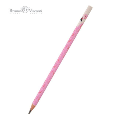 Карандаш BrunoVisconti® 'ArtGraphix' HB трехгранный полимерный корпус 'Фламинго'