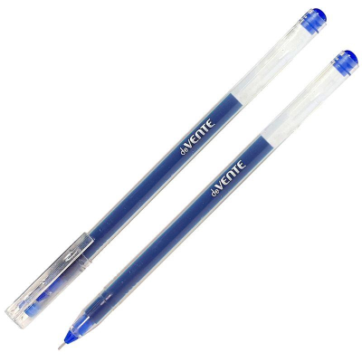 Ручка гелевая deVENTE 0.5мм 'Kilometrico' игольчатый стержень одноразовая синяя