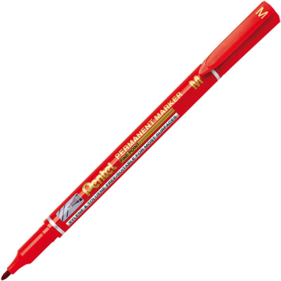 Маркер перманентный Pentel круглый  1.0мм 'Medium Point' красный