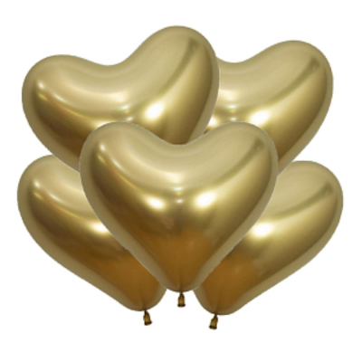 Шар воздушный Sempertex&nbsp;&nbsp;36см Сердце зеркальный золото