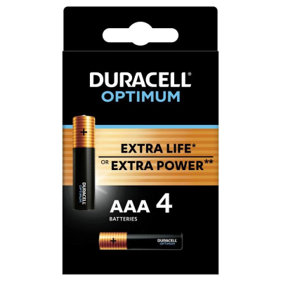 Батарейка Duracell  1.5V AAA/LR03 Optimum Alkaline  4шт