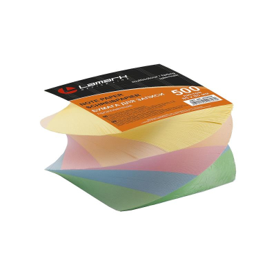 Куб для записей спиральный цветной 8.5х8.5х5.0см Lamark 'Пастельный' 80г/м² проклеенный