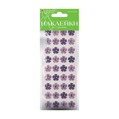 Наклейки декоративные со стразами Hobby Time 4 вида ассорти 'Цветы'