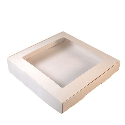 Коробка для кондитерских изделий 16х16х3см белая