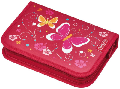 Пенал&nbsp;&nbsp;с наполнением 17 предметов 4-створчатый Herlitz Butterfly 