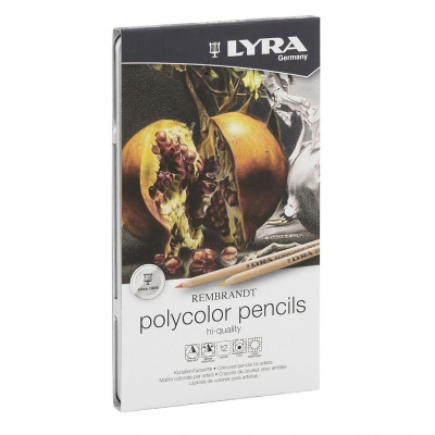 Карандаши цветные художественные Lyra Rembrandt Polycolor 12цв в металлической коробке