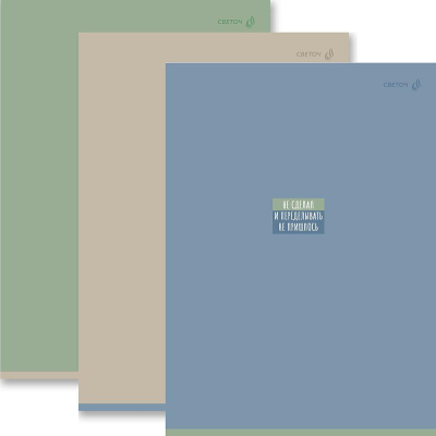 Тетрадь A4&nbsp;&nbsp;48л клетка на скрепке Светоч картонная обложка 'Записки наблюдателя' 3 дизайна