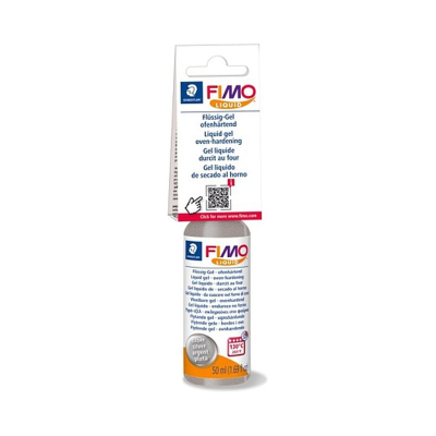 Гель декоративный Fimo Liquid для пластики  50мл серебро
