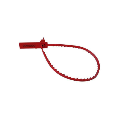 Пломба пластиковая номерная L-200 х3.0мм&nbsp;&nbsp; 40шт красная