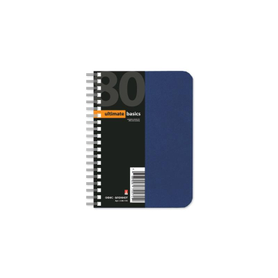 Тетрадь A6  80л клетка на гребне BrunoVisconti® пластиковая обложка 'Офис-лайн' синяя