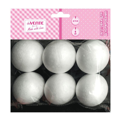 Заготовка для декорирования из пенопласта deVENTE 'Шар' d- 6см 6шт