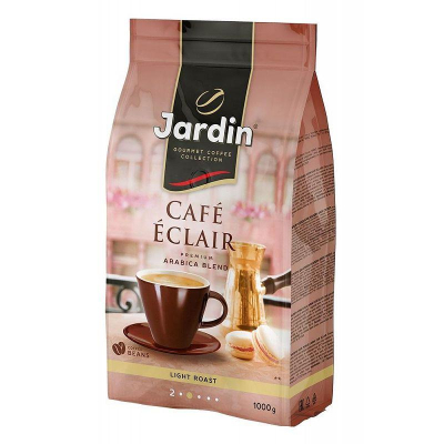 Кофе зерновой Jardin 'Cafe Eclair' обжарка светлая 1000г в вакуумном пакете