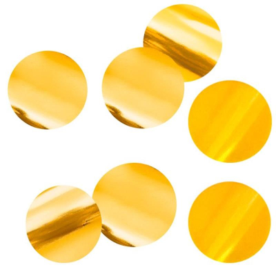 Конфетти Веселуха круглое фольгированное золотое 4см 500гр