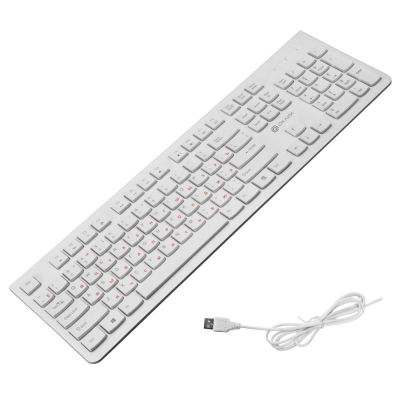Клавиатура USB Оклик 505M Slim белая