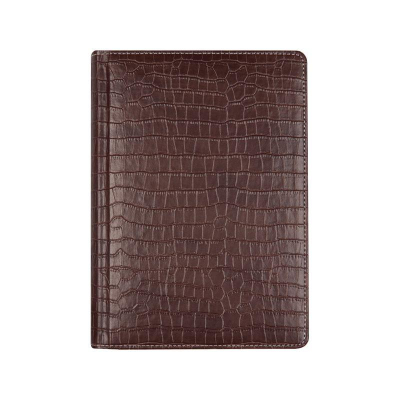 Алфавитная книжка A5&nbsp;&nbsp;64л deVENTE 'Wild' тонированный блок с вырубкой искусственная кожа коричневая