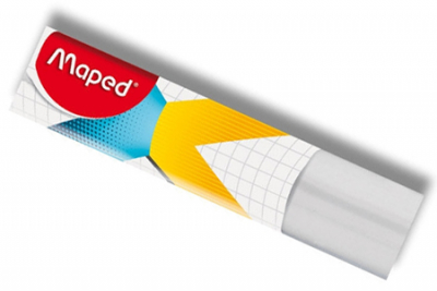 Ластик пластиковый для карандаша Maped White'Peps Stick 70х15х15мм с картонным держателем