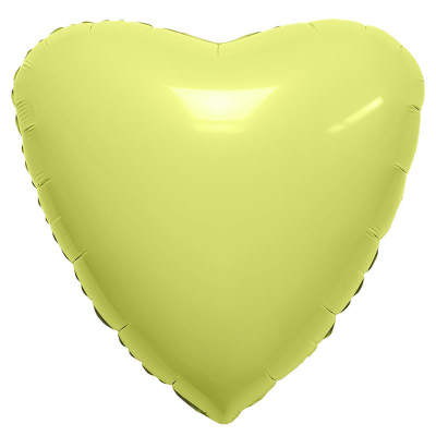 Шар воздушный фольгированный Сердце мистик лимон Agura 48см