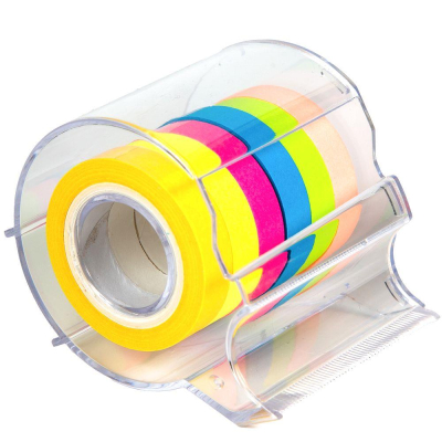 Диспенсер с липкими лентами deVENTE 'MonoChrome'&nbsp;&nbsp;8мм х5м&nbsp;&nbsp;6цв с отрезным ножом