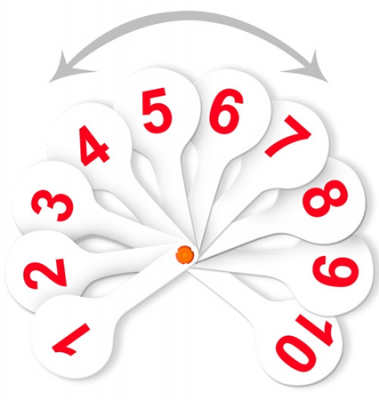 Касса-веер СТАММ цифры от 1 до 20 прямой и обратный счет