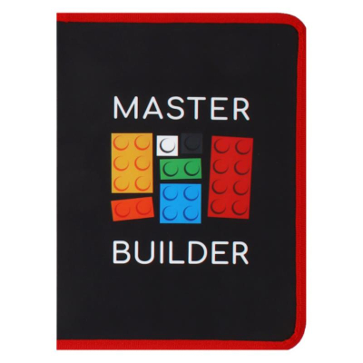 Папка для тетрадей A5+ Кокос 1 отделение на молнии пластиковая 'Master builder'