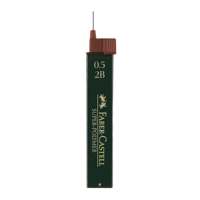 Грифель 0.5мм 2B Faber-Castell Super Polymer 12шт