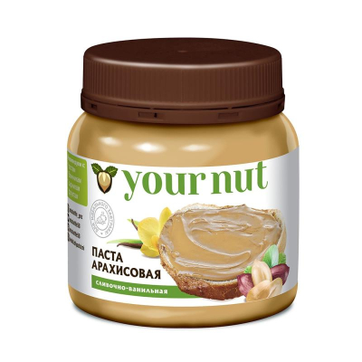 Ореховая паста десертная из обжаренного арахиса сливочно-ванильная Your nut 250г