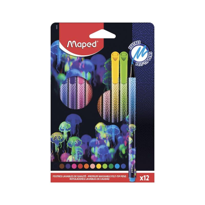 Фломастеры&nbsp;&nbsp;12цв Maped 'Deepsea Paradise' в картонной коробке