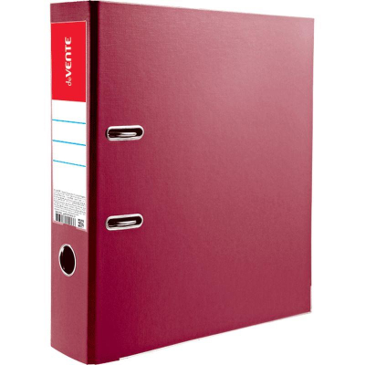Папка файл A4&nbsp;&nbsp;75мм deVENTE двустороний PVC разобранная бордовая