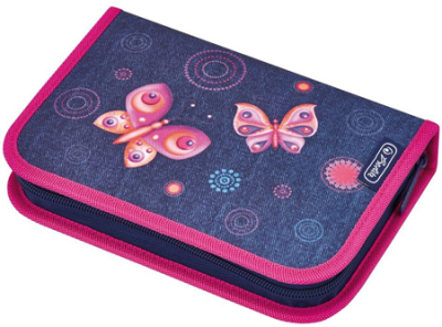 Пенал&nbsp;&nbsp;с наполнением 17 предметов 4-створчатый Herlitz Butterfly Dreams
