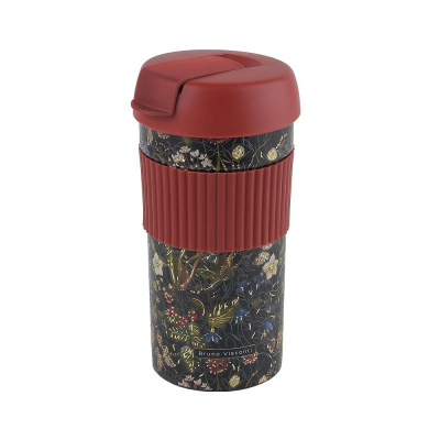 Термокружка BrunoVisconti®&nbsp;&nbsp;0.50л 'Flora' стальная с силиконовым держателем Лесные ягоды
